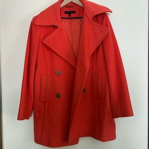 Anne Klein Salmon Wool Blend Double-Breasted Coat